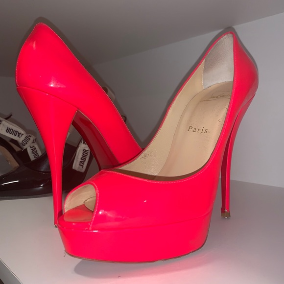 Christian Louboutin Pink Neon heels - Picture 2 of 4